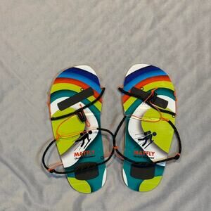 Multi coloured mayfly sandals festivalvibes ultralight